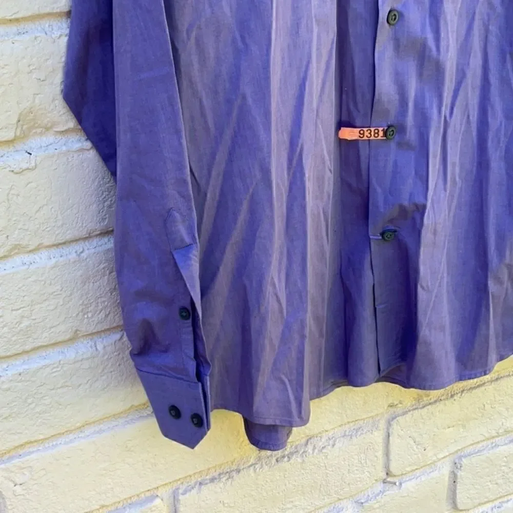 Banana Republic Men’s Purple Long-sleeved Shirt, Size-M (15-15 1/2)